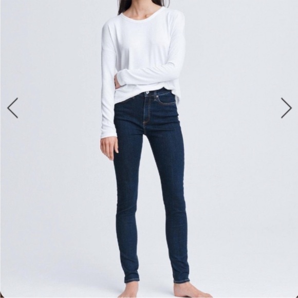 rag & bone Nina High-Rise Skinny - Marine Blue - Picture 7 of 15